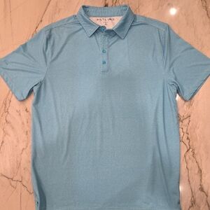 Matte Grey Men's Sky Blue Polo Shirt